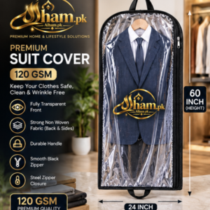 Premium 120 GSM Suit Cover 60x24 Inch Fully Transparent